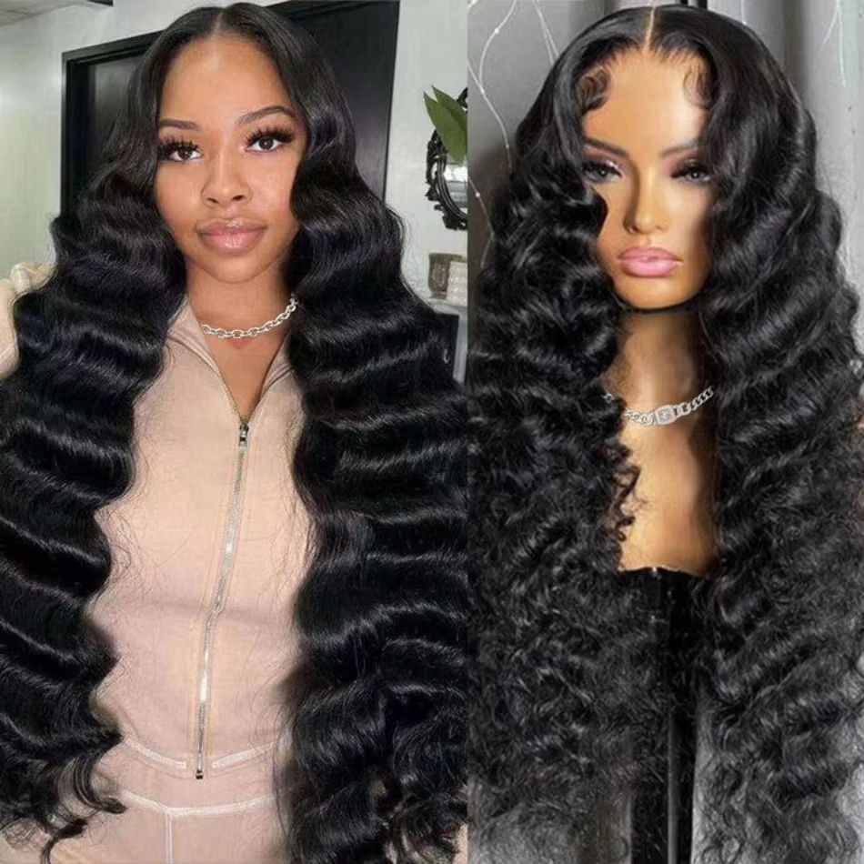

13x6 Hd Lace Frontal Wig Loose Deep Wave Curly Human Hair 100% Pre-plucked 13x4 Water Wave Front Wigs For Black Women Brazilian