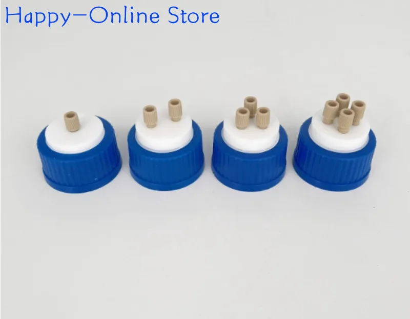 Mobile Phase Solvent Bottle Cap with PEEK Head High-performance Liquid Phase Reagent Bottle Cap GL45 Universal Cap