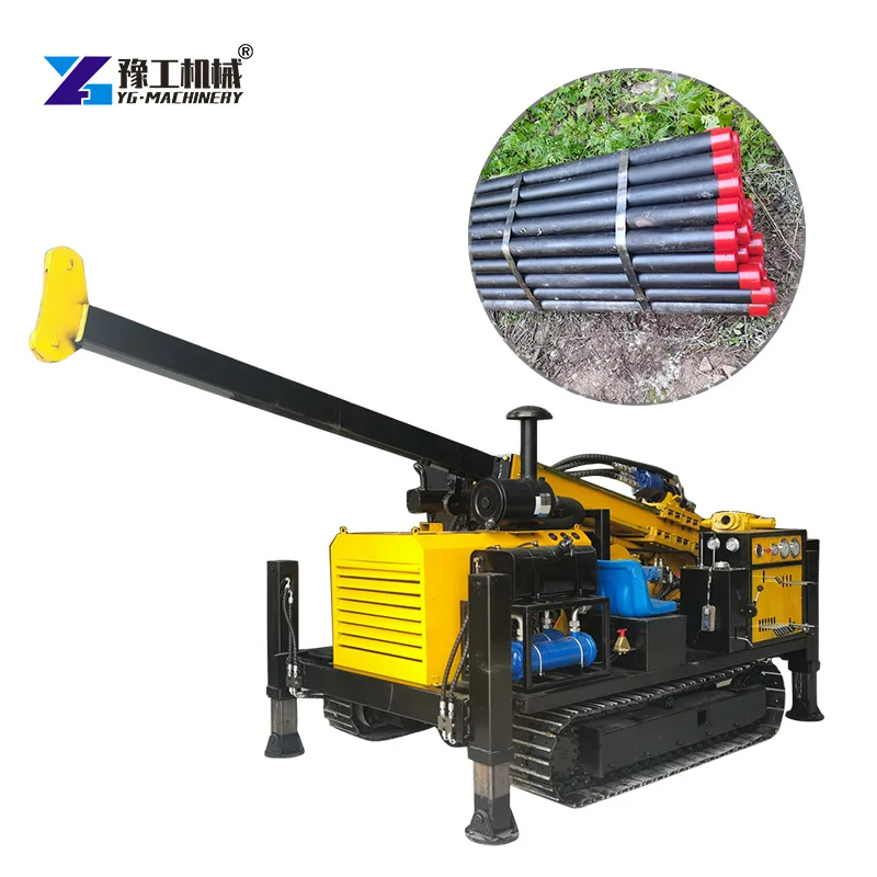 Crawler Mounted Rotary Hydraulic Water Well Mine Drilling Rig