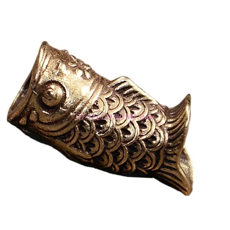 N5kf Elaborate perle metallo carpa ciondolo per paracord e gioielli che creano buco