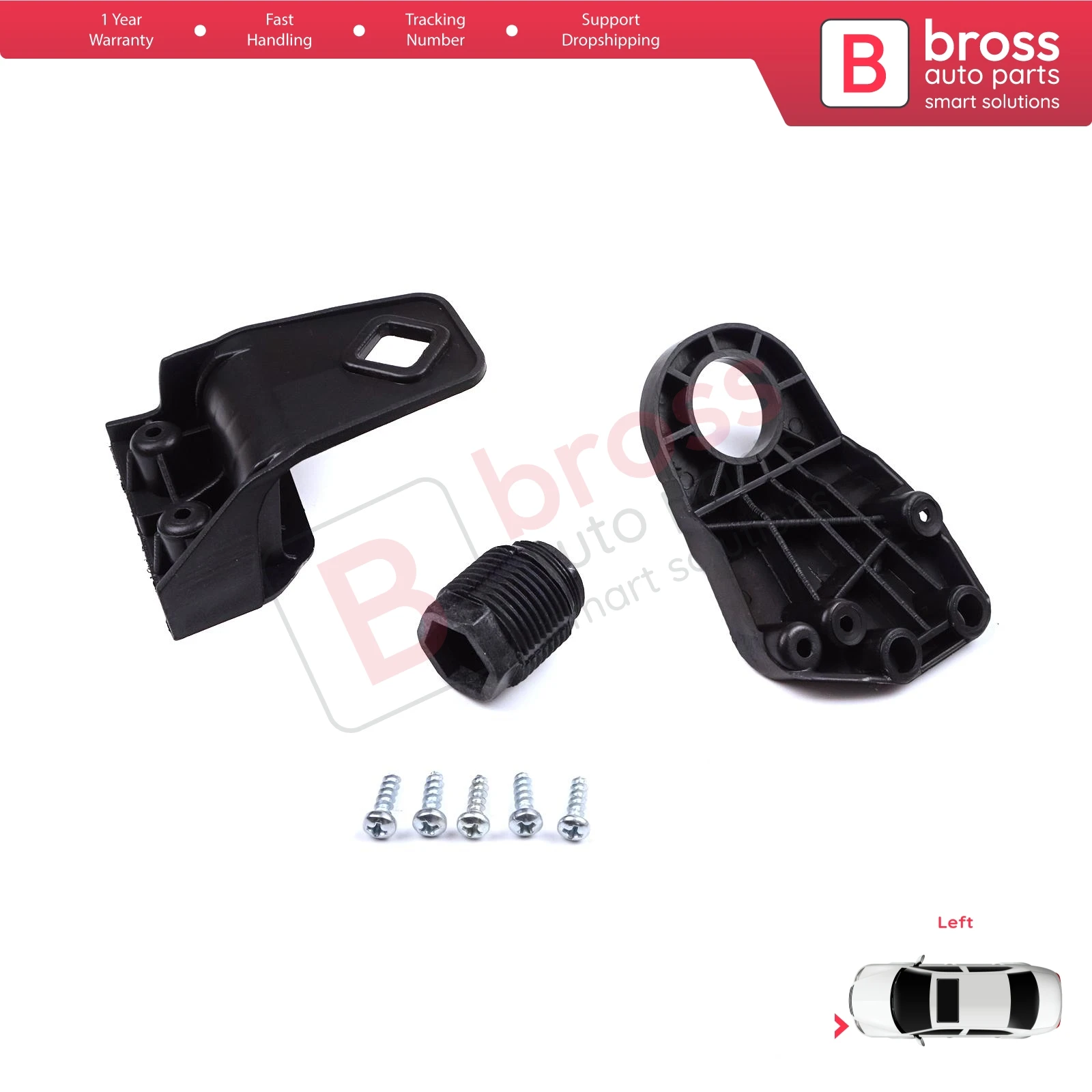 BHL564-1 Headlight Holder Mount Repair Bracket Tab Set Left Side for Audi A3 S3 MK3 8V 2012-2020 8V0998121