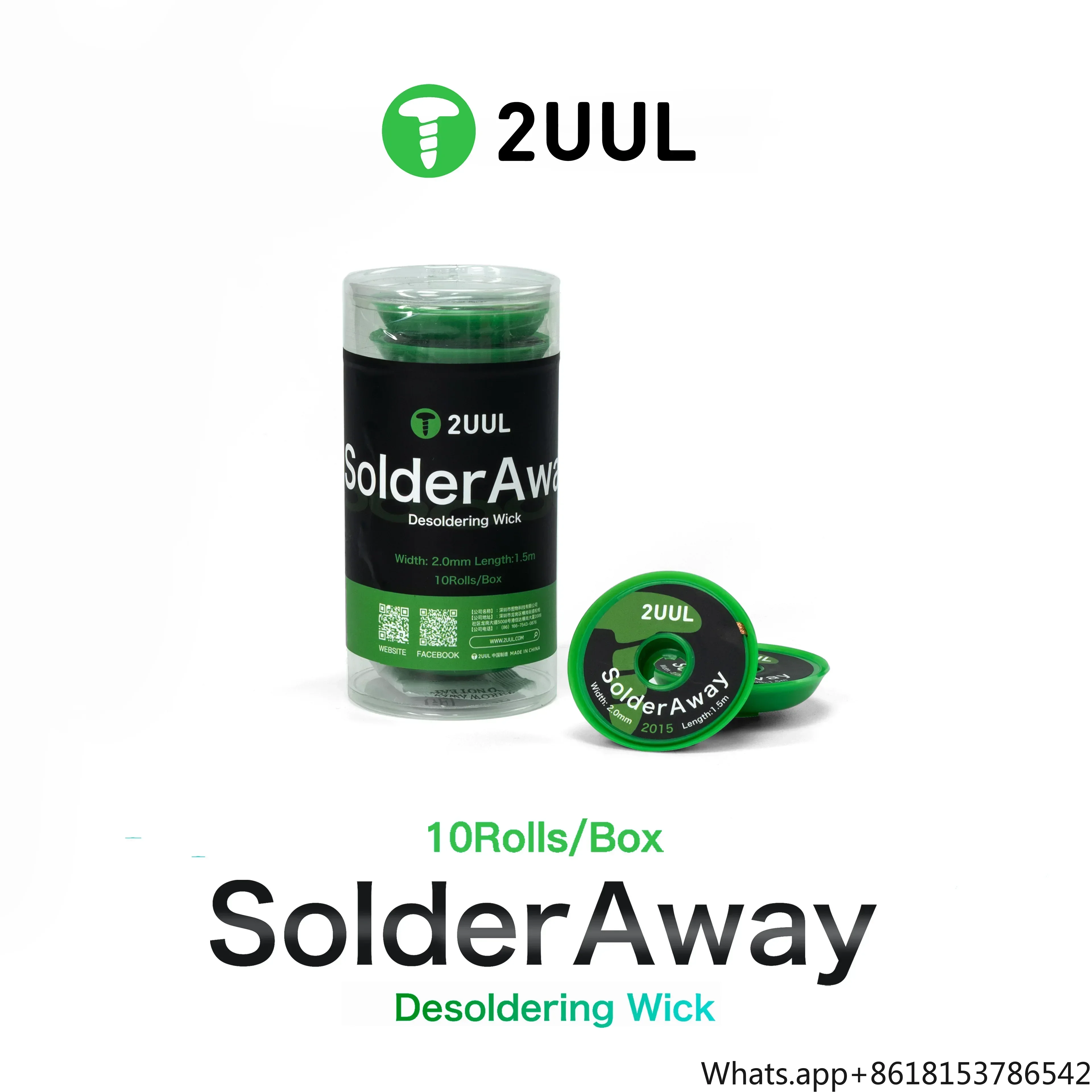 2UUL Solder Away Desoldering Wick 10Pcs/Pack DW11 For PCB Repair Phone Motherboard Welding Clean Desoldering Braid