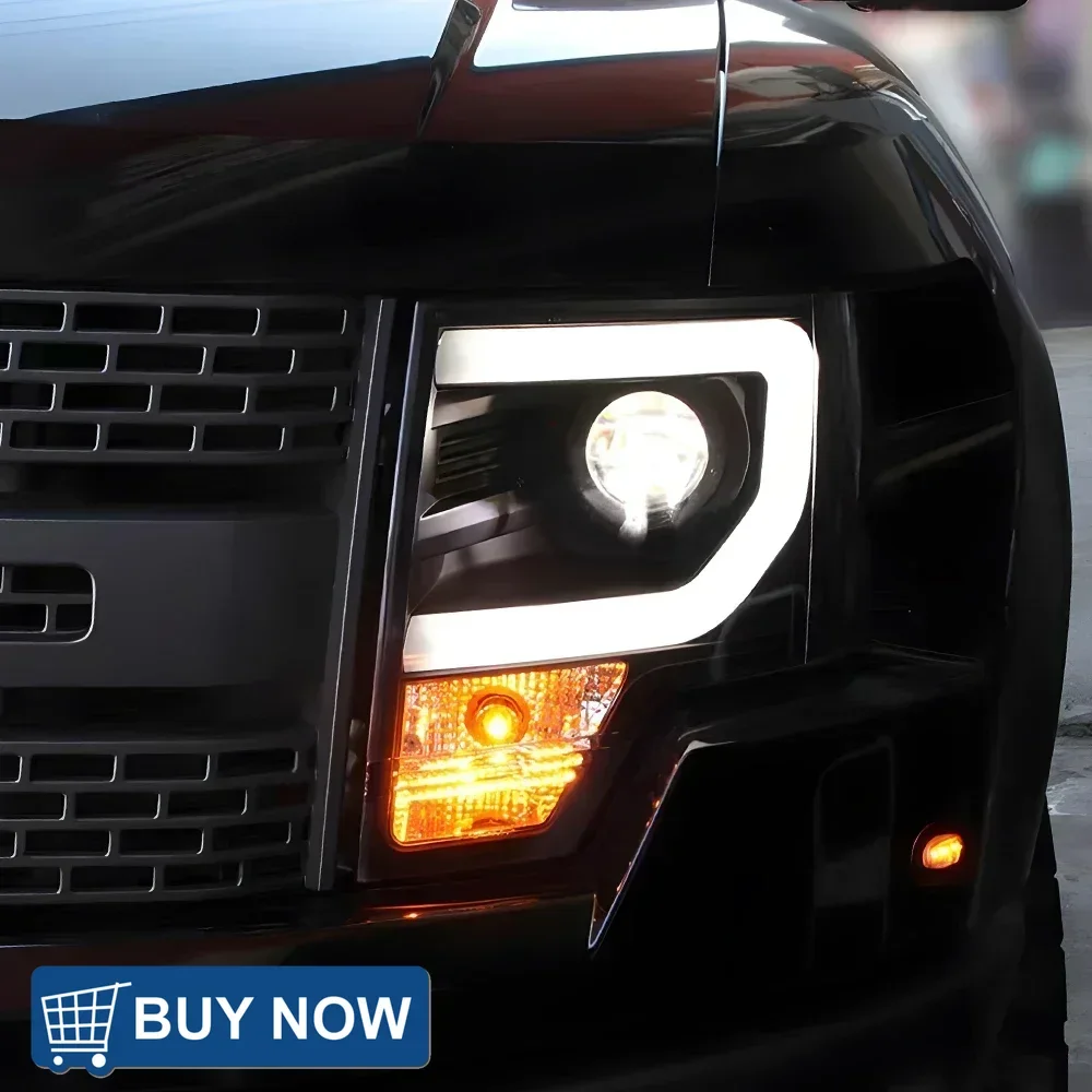 

Car Front Lamps For Ford Raptor F150 2009-2014 LED Auto Headlights Assembly Upgrade Bifocal Projector Lens Accessories