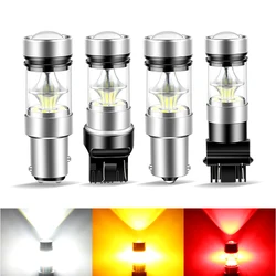 2 Pieces 100W 1157 BAY15D brake-Backup Tail Stop bulbs 1156 ba15s P21W 7506 T20 7440 7443 car turn signal reverse day Light moto