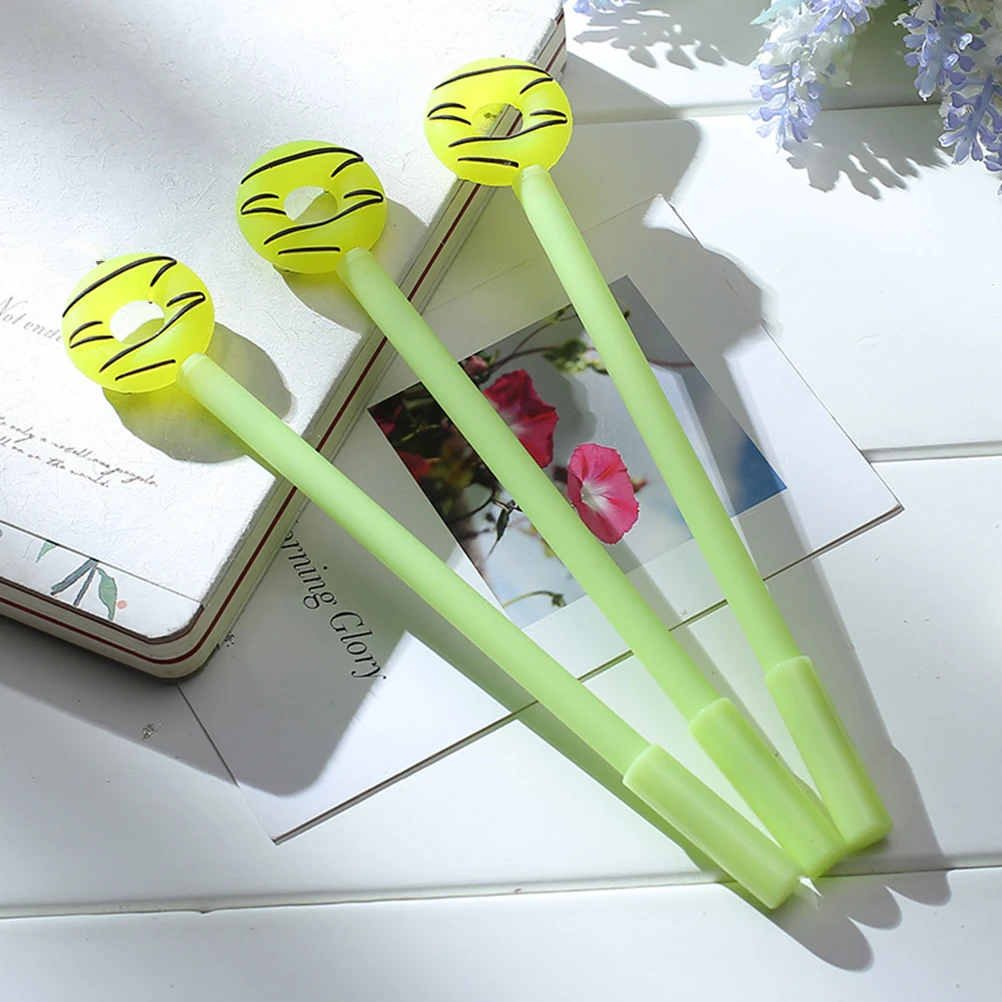 

12pcs Gel Pen Doughnut Cartoon Writing Neutral Pen for Kids Students Birthday Office School PVC Marking
