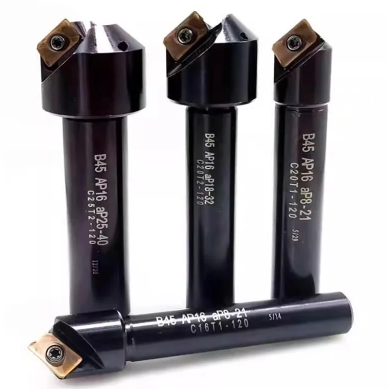 

Фреза для точечного сверления и снятия фаски, зенковка, фреза со сменной фаской, держатель инструмента 30, 45, 60 градусов TC AP C20-20 C16-16