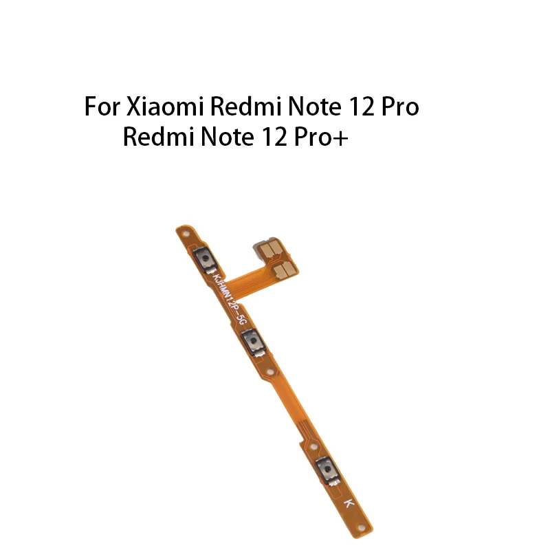 Power ON OFF Mute Switch Control Key Volume Button Flex Cable For Xiaomi Redmi Note 12 Pro / Redmi Note 12 Pro+