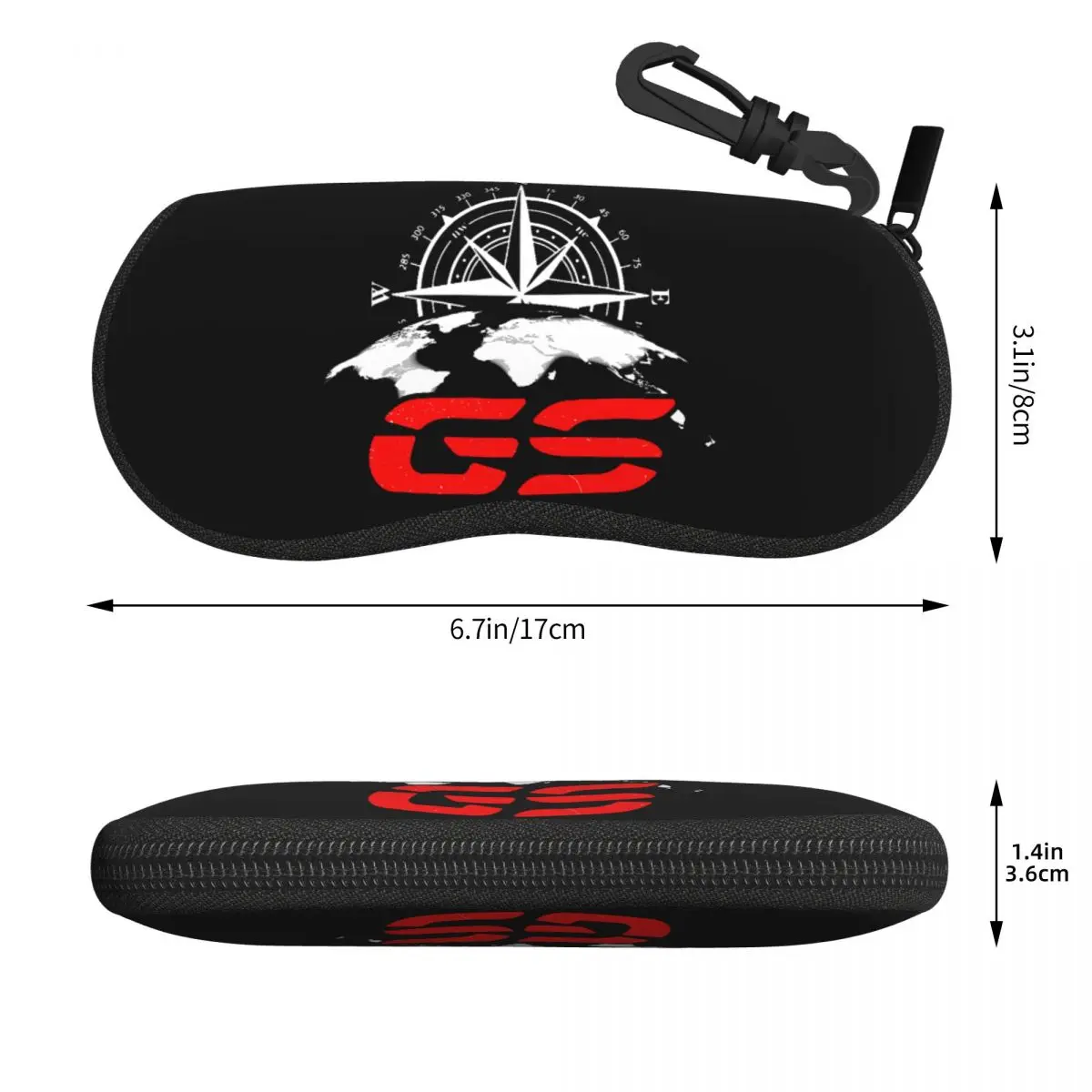 Custom GS Motorcycle Adventure Shell Eyeglasses Protector Cases Cool Sunglass Case Motorrad Biker Glasses Pouch