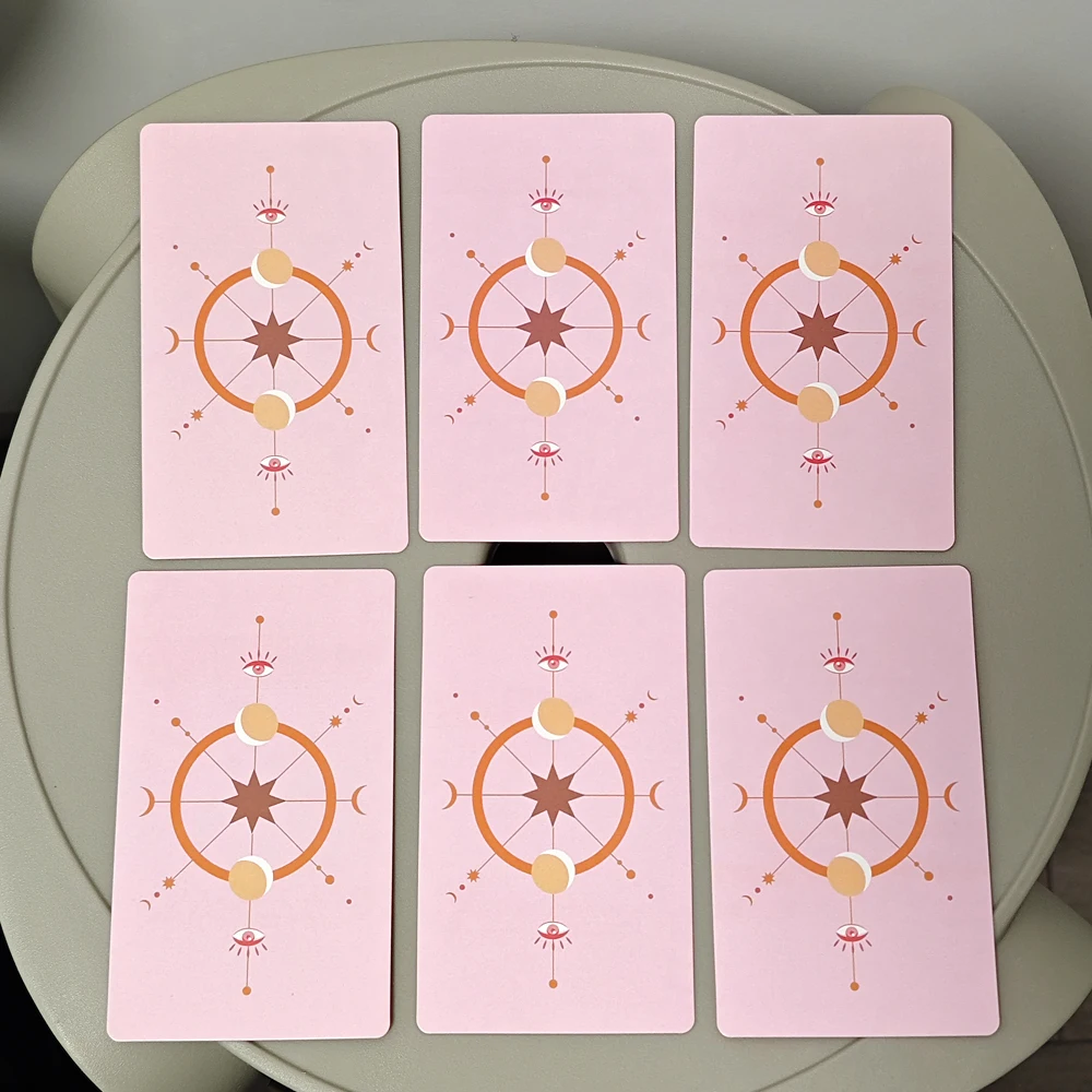 10.3*6cm 젠틀 하트 타로 78 Pcs 핑크 카드는 표면에 가져옵니다. 순조롭게 이미 가치가 있습니다.