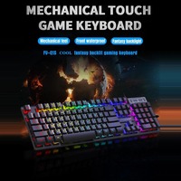 Wired Backlit LED Keyboard for PC Laptop Desktop 104Keys Ergonomic Colorful Lighting Gaming and Office Keyboard PC Accessories