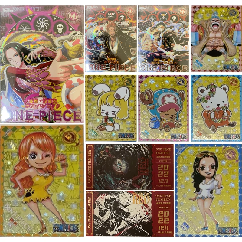 Anime One Piece Monkey D Luffy Boa Hancock Nami Shanks Yamato Nico Robin Collectible Cards Christmas Birthday Gifts Game Toys