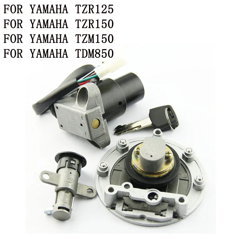 

Motorbike Accessories For Yamaha TZM150 TZR125 TZR150 TDM850 TZR 125 150 TDM 850 Motorcycle Ignition Switch Fuel Tank Cap Kit