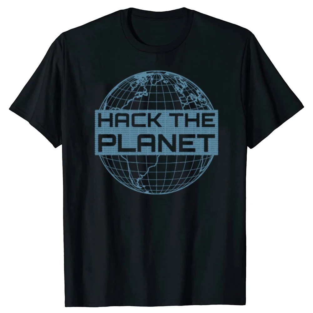 Funny Hack the Planet Computer Hacker T Shirts Streetwear Short Sleeve Birthday Gifts Mens Clothing Loose Oversized T Shirt