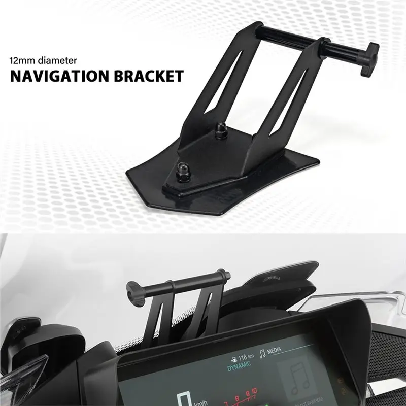 Efficientt-GPS Navigation Bracket 12Mm Diameter Motorcycle Phone Holder For BMW R1250RT R 1250 RT 2021-2024 Adapter Equipment