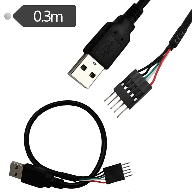 

Кабель USB Pin к USB для материнской платы DuPont 2,54/1*5P, соединительный кабель USB AM/DuPont, кабель платы