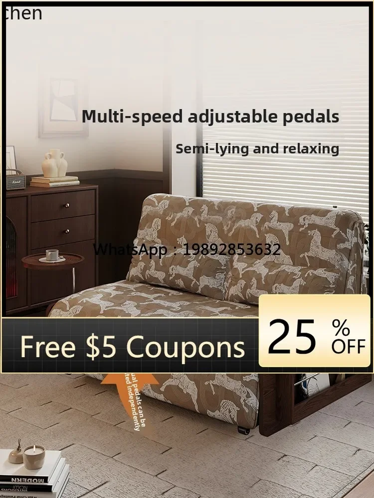 

AB sofa bed multi-functional small apartment study retro telescopic bed folding dual-purpose Internet celebrity