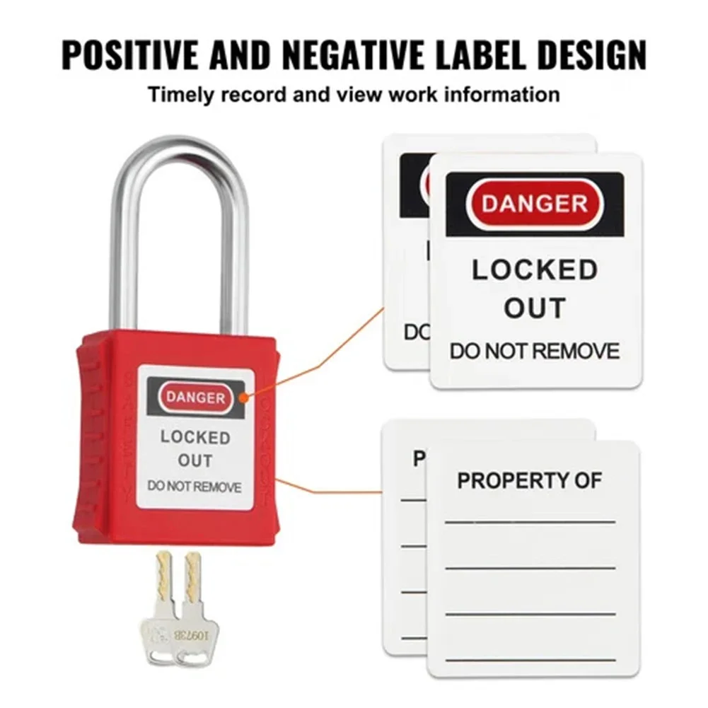 Labor-saving Operation Size 45 X 39.5 X 20mm Safety Padlock Rewritable Label Lock Equipment Maintenance Waterproof Lock
