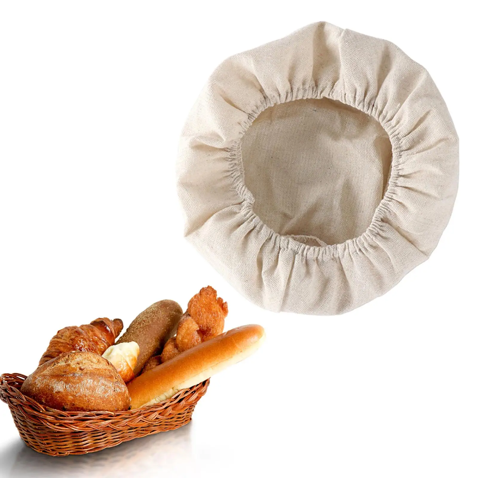 Forro de cesta de fermentación, cubierta de cesta a prueba de pan, bolsa de levadura, cubierta de revestimiento de cuenco para el hogar, fiesta, cumpleaños, Muffins para el hogar
