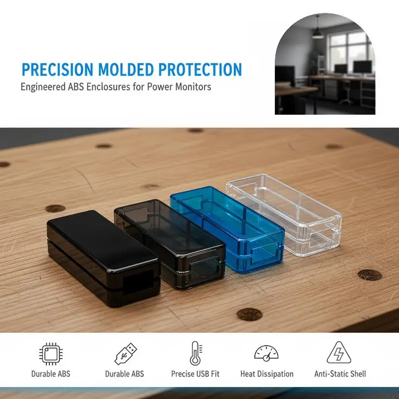 Junction Enclosure Project Case 53*24*14mm Lightweight ABS Plastic USB Charger Housing for Travel Electronic Repair Kits