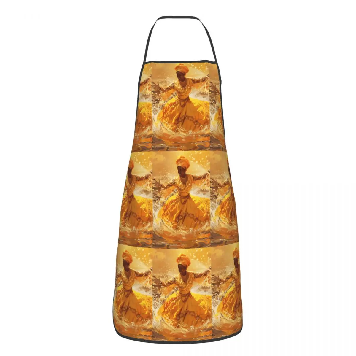 Oshun Yoruba Goddess Art Apron Chef Cooking Tablier Sleeveless Bib Kitchen Cleaning Pinafore for Women Men Painting