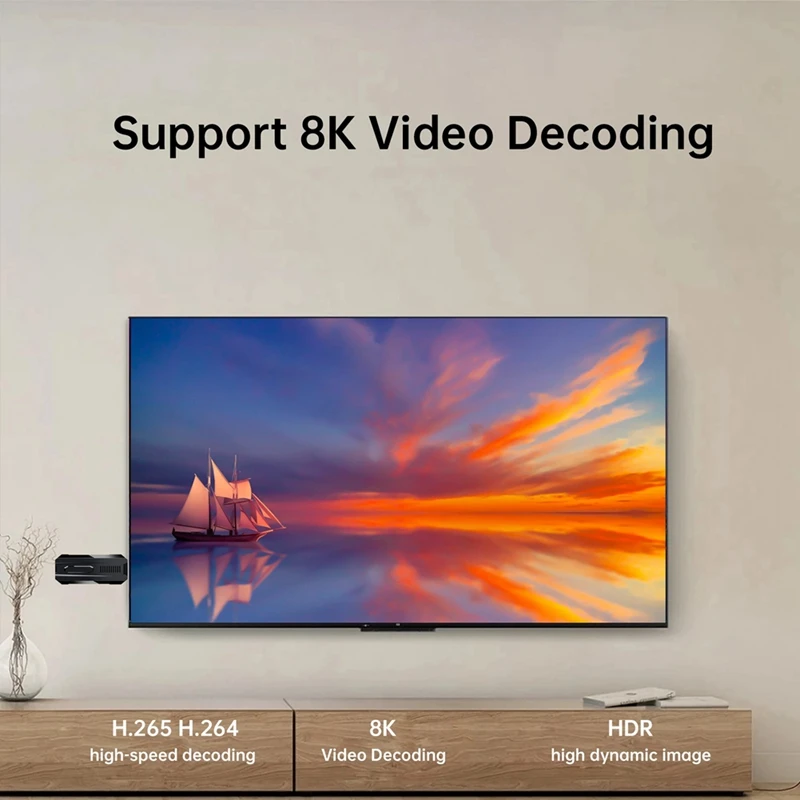 Dispositivo de TV inteligente RK3528, decodificador con Android 13, 4K, 8K, HDR, WIFI6, 2GB + 16GB, Compatible con BT5.0, asistente de voz, ABS negro, 1Set