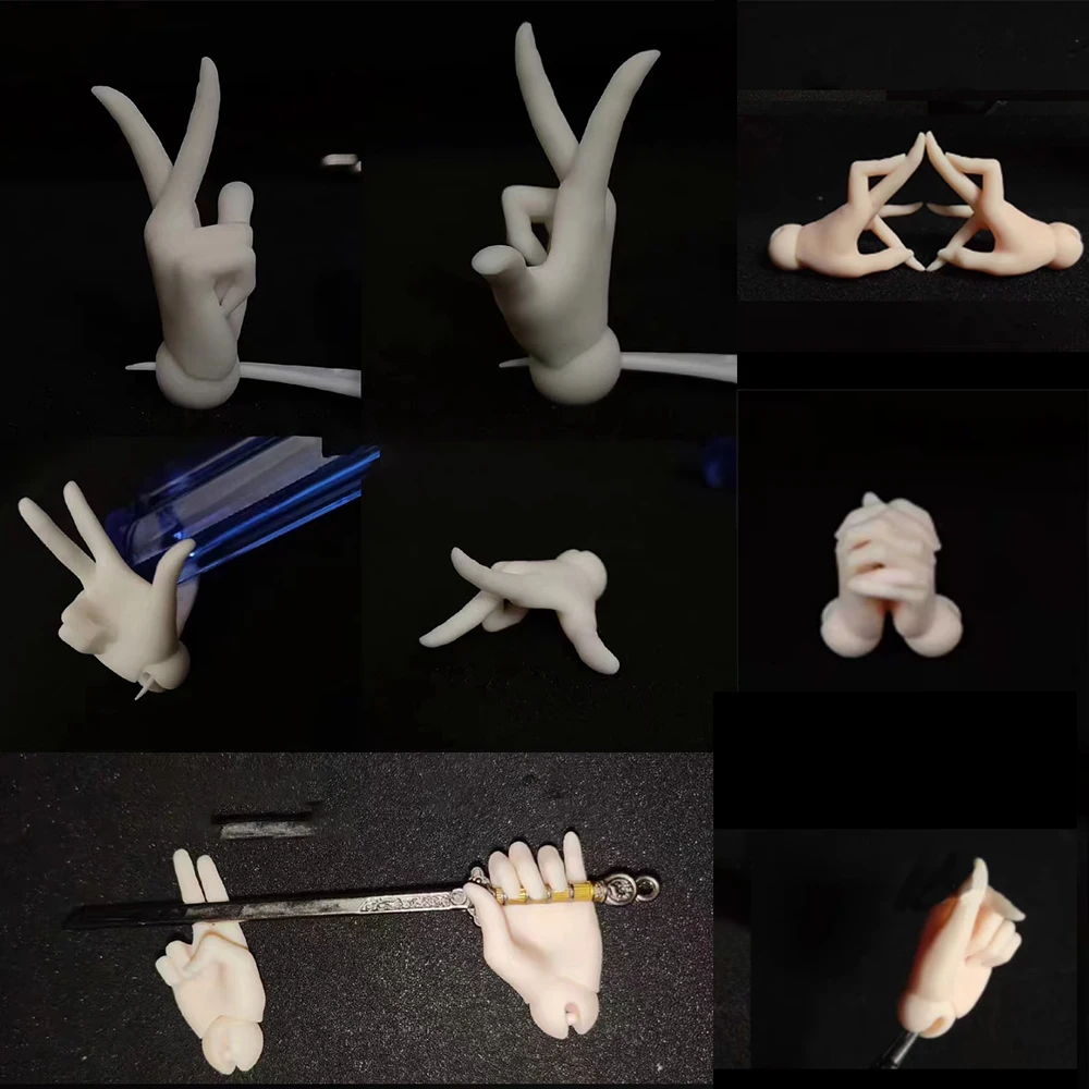 BJD Butter Hand Shape 3D Printing Resin, Hand Butter, Body Accessrespiration with Magnet Joint Ball, 1/3, 1/4, 1/6