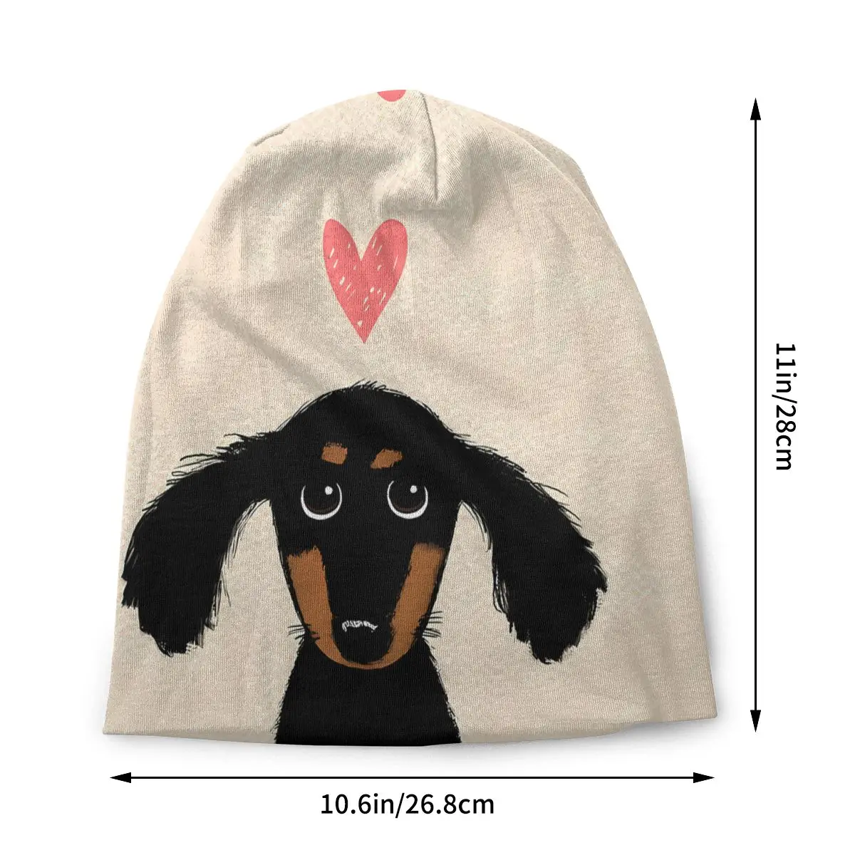 Puppy Love Cute Bonnet Homme Fashion Dachshund Sausage Dog Thin Skullies Beanies Caps Style Hats