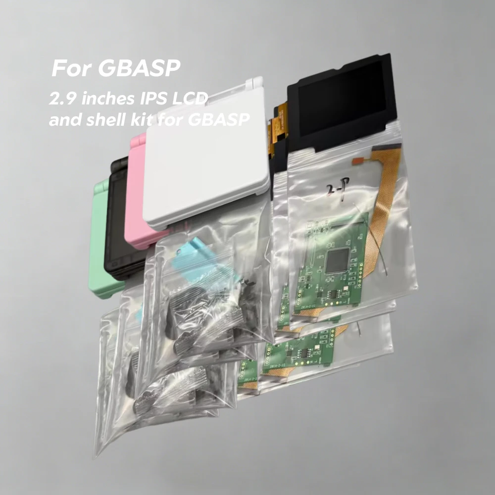 

New GBASP IPS LCD 2.9 "IPS High Brightness LCD and Shell Kit for Gameboy Advance SP