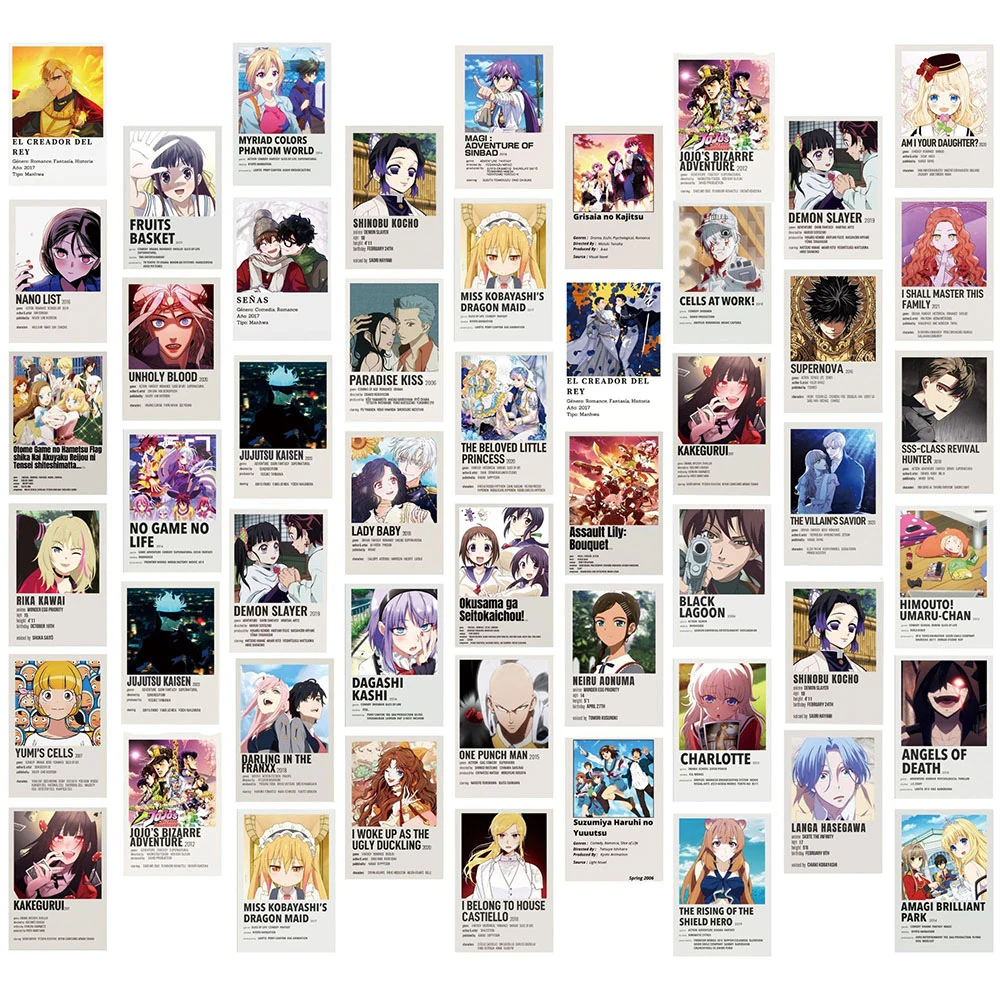 10/30/50pcs Classic Anime Poster Graffiti Adesivi Manga giapponese Decorazione adesiva Scrapbook Laptop Telefono Cartoon Decalcomanie Pack