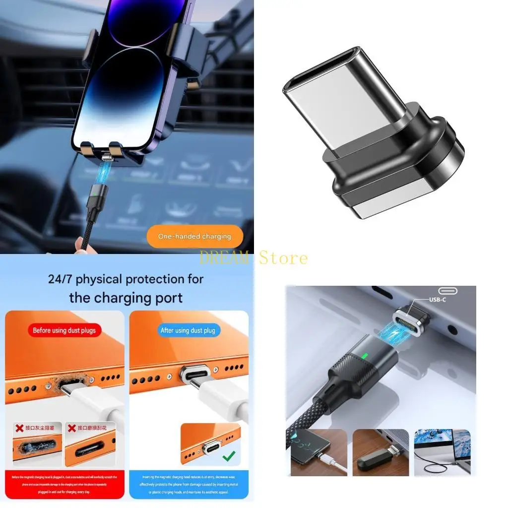 Anti-Lost Type C Dust Cover Charging Adapter 240W Power Supports Sound Video Best Sale