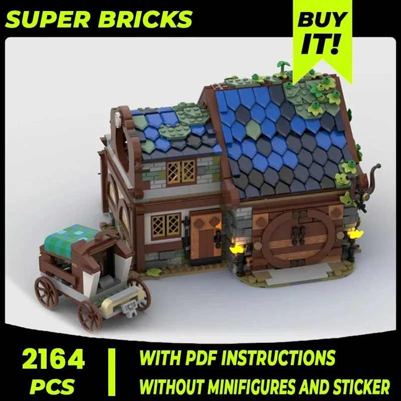 Moc Building Blocks Medieval Collection Medieval Stable Technical Bricks DIY Assembly Construction Toys For Child Holiday Gifts