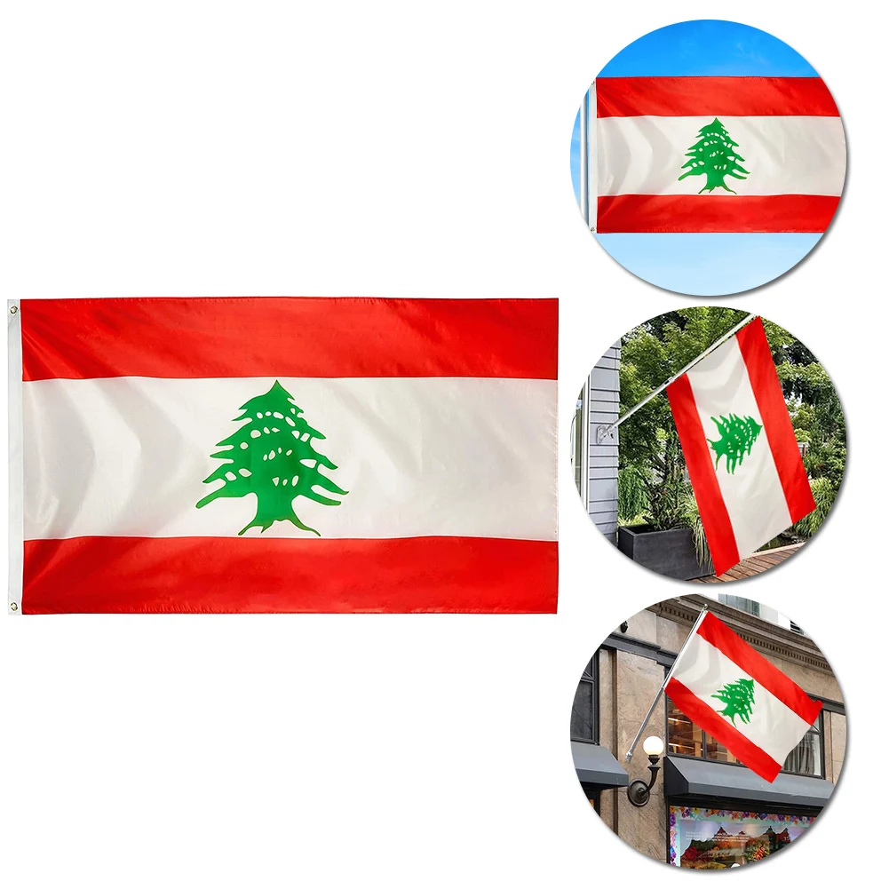 10/8/6/5/4/3/2/1PCS Large Lebanese Flags 90x150cm Lebanon World Countries Flag 3x5FT Indoor Home Outdoor Hanging Flag Polyester