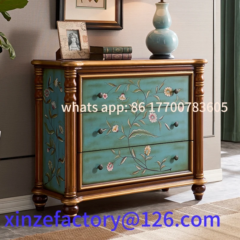 

Customizable European-style chest cabinet Solid wood American aisle cabinet