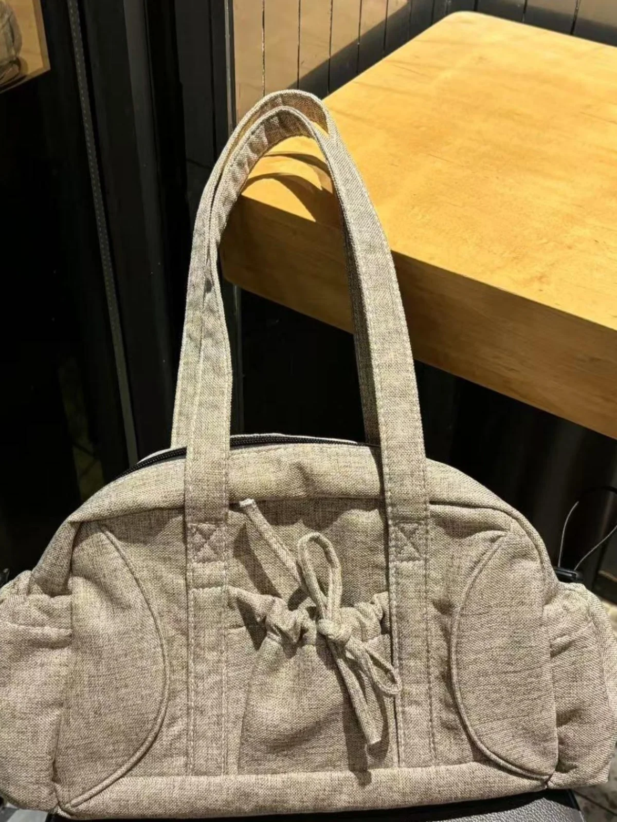 

Korean Sle Large Capaci Tote Bag Commuter Handbag Single oulder Knot Bag Casual Versatile Canvas Purse