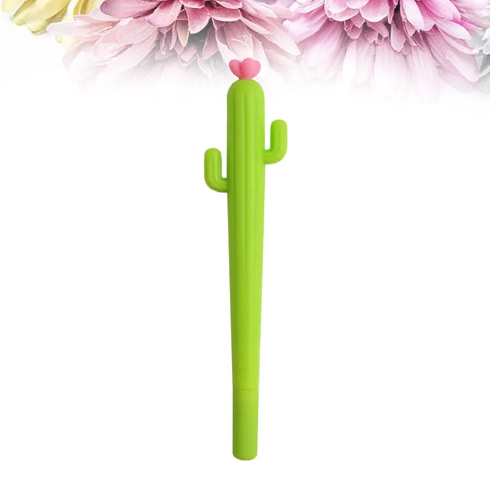 

Cactus Gel Pen for Students Creative Soft Grip Writing Tool with Lovely Flower Decor Premium Lightweight Plastic Smooth Ink