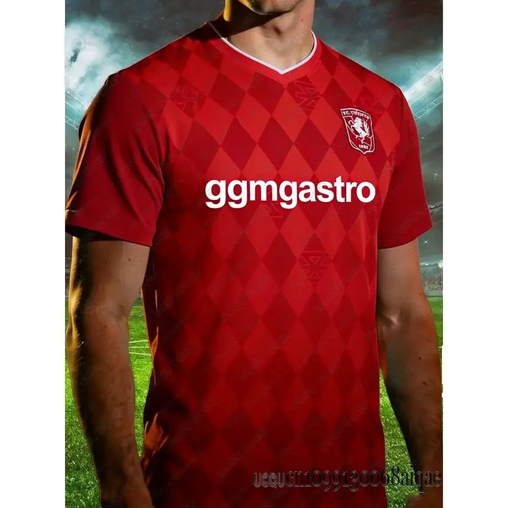 Zomer Nieuwe Heren Voetbalshirts Snel Droogende Fiets Shirts Nederland FC Twente 25-26 Voetbalshirt Volwassenen/Kinderen Team Uniform - afbeelding 2