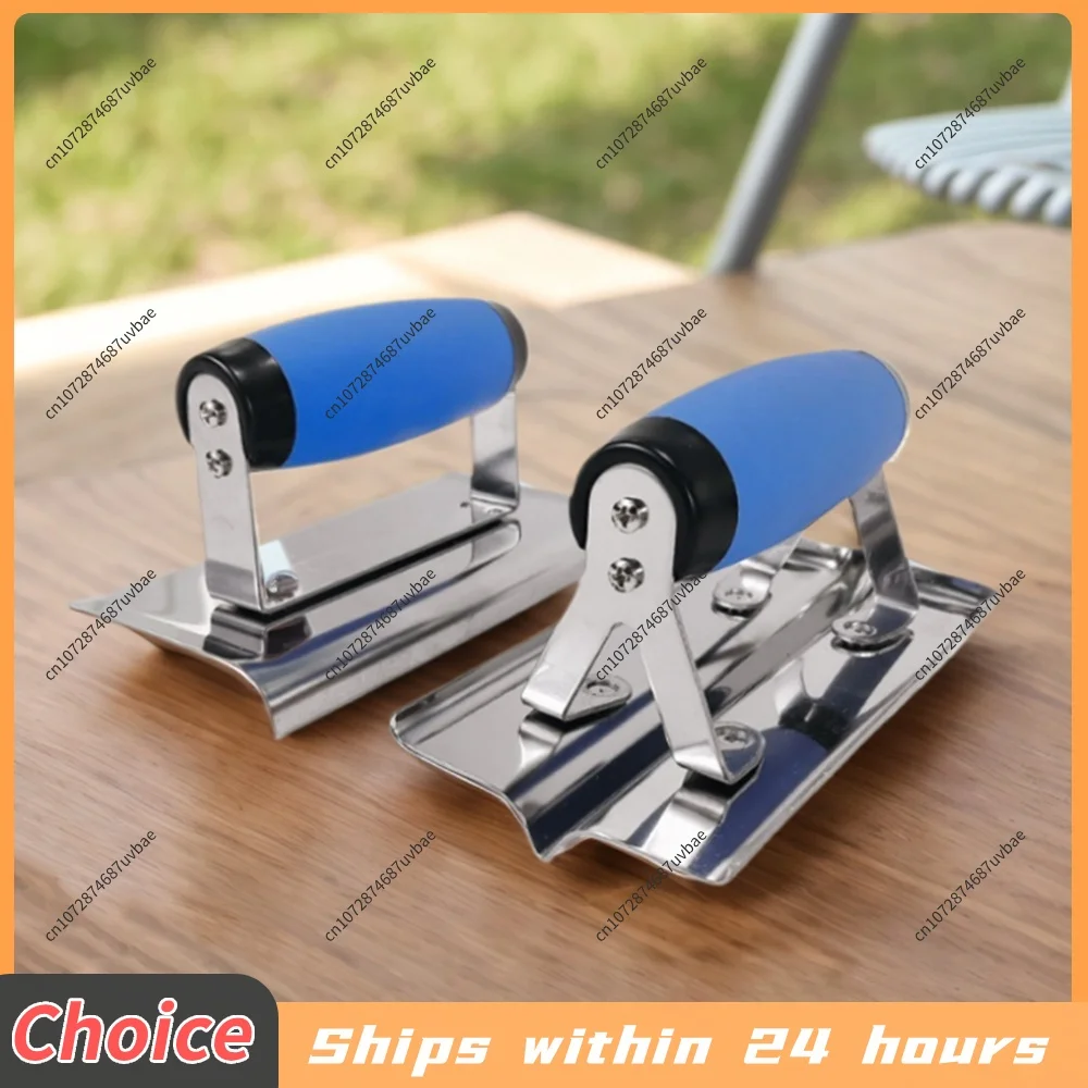 Concrete Hand Edger Or Groover Stainless Steel Concrete Tools with Soft Grip Plaster Cement Stucco Masonry Construction Tool