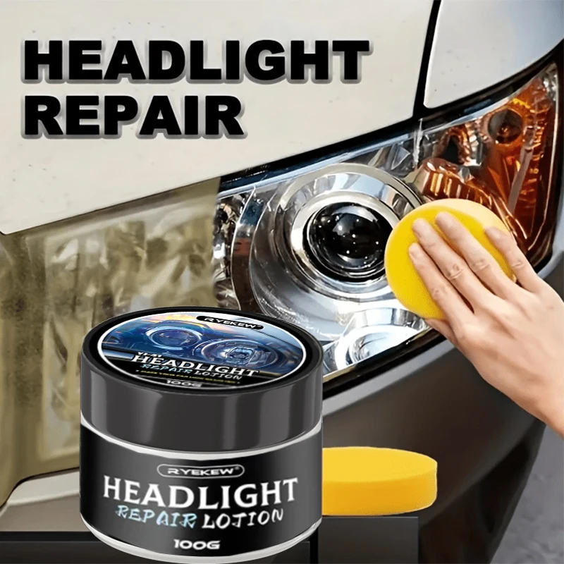 

SEAMETAL Car Headlight Restoration Polishing Headlamp Scratch Remover Repair Cleaning Paste Remove Oxidation Headlight Care Tool