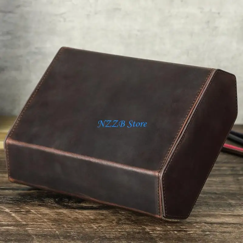 T21F Stylish PU Leather Watch Travel Case 6 Slot Watches Holder Accessory Storage Box