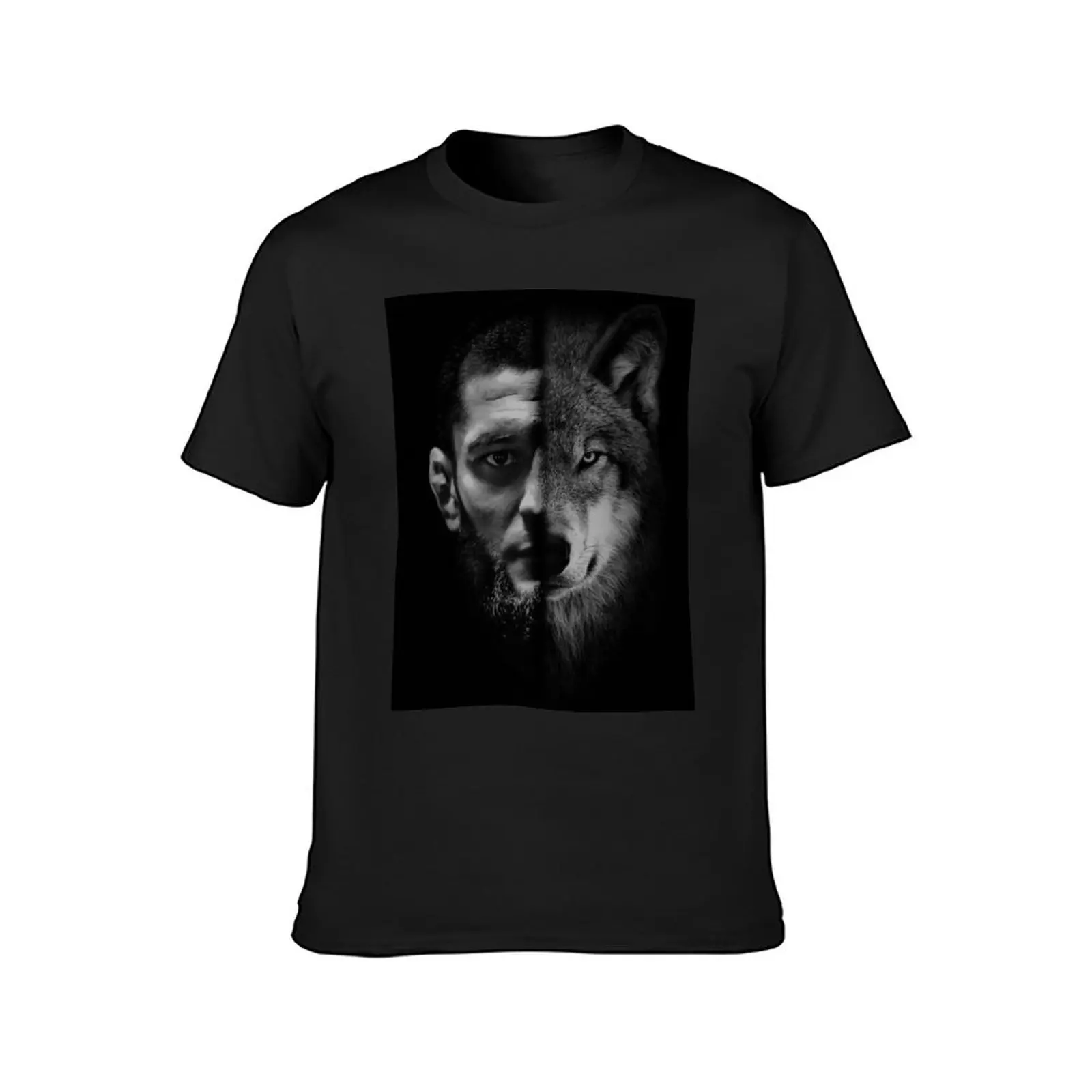 Khamzat chimaev borz , the wolf T-Shirt plain korean fashion Men's clothing