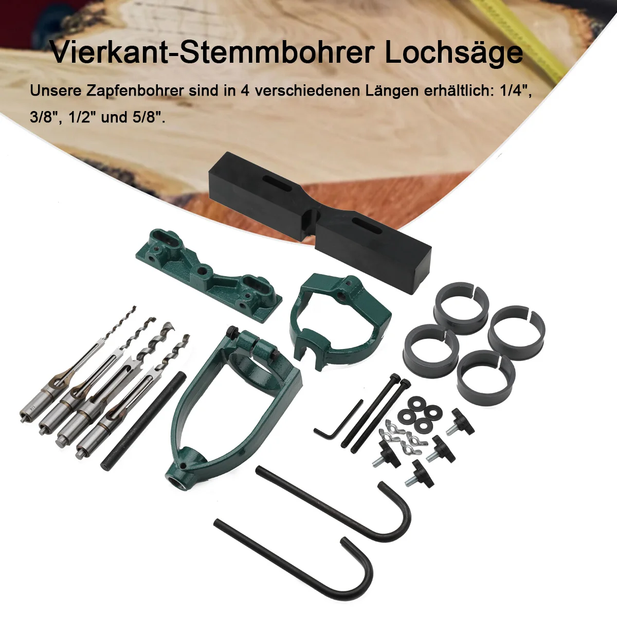 Stemmen Maschine Holzbearbeitung Einsteckschloss Zapfen Werkzeuge Bohrmaschine Locator Set für Kreise Quadratischen Loch Meißel Bohrmaschine – Detail 5