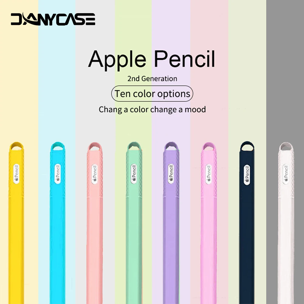 iPad Apples Pencil 2 Gen Soft Silicone Case Apple Pencil Case Pencil Leather iPad Touch Screen Pen Case iPad Accessories