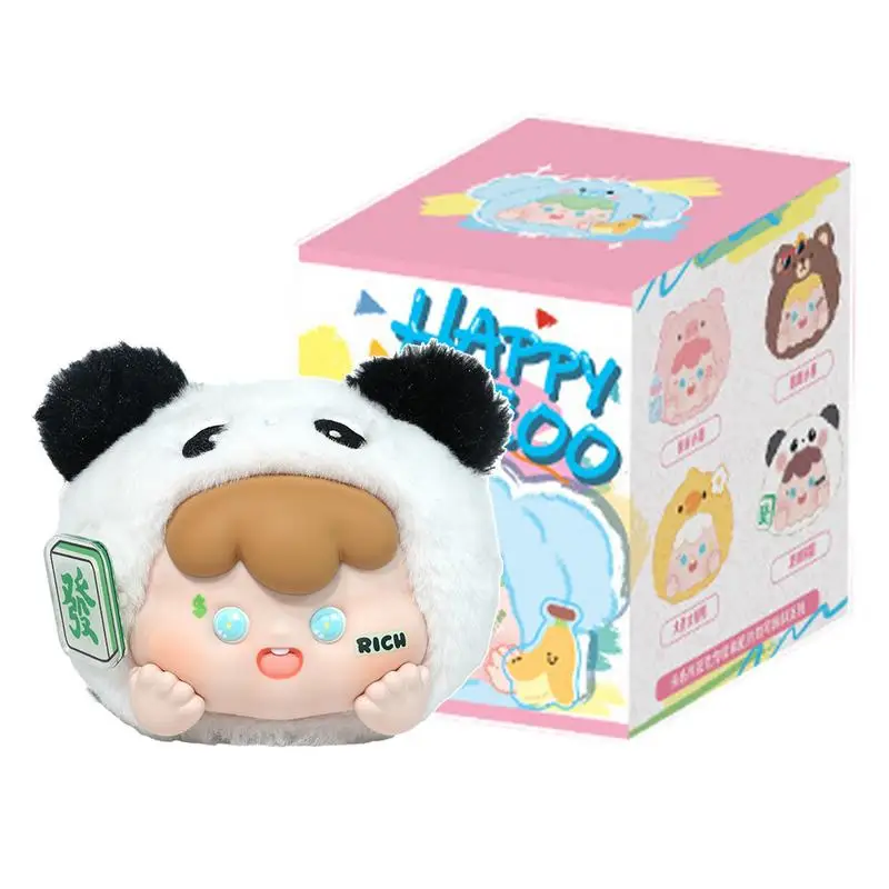 Boneca de pelúcia anime boneca vestindo roupa animal dos desenhos animados colecionável engraçado modelo criativo para o natal ano novo