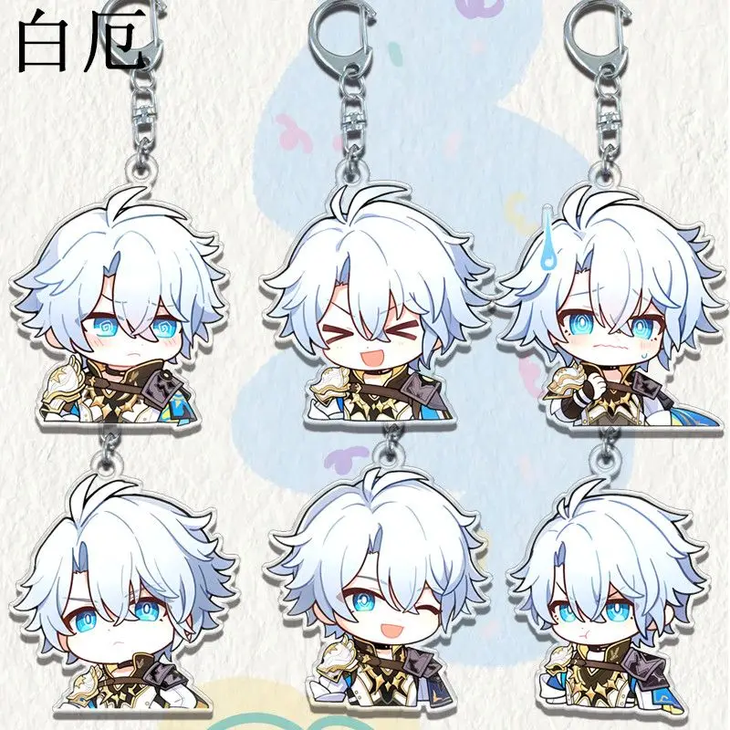 Honkai:Star Rail Phainon Phone Charm Cute Acrylic Vivid Expression Picture Keychain Cell Phone Chain Pendant Key Ring Bag Decor