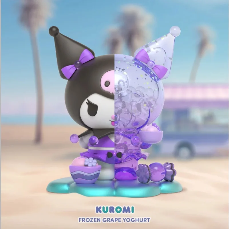 

Оригинальная серия Hello Kitty Kuromi Might tyjaxx Sanrio с изображением морского побережья, десертов, конфетная Милая коробка My Melody mystery, Коллекционная модель в подарок