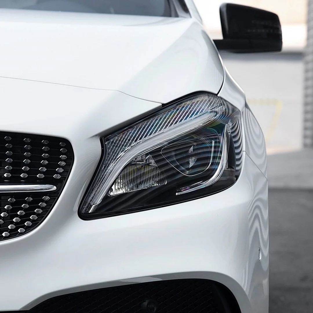 غلاف زجاجي لمصابيح السيارة الأمامية لمرسيدس بنز فئة ، W176 ، PC ، من مادة شفافة #2