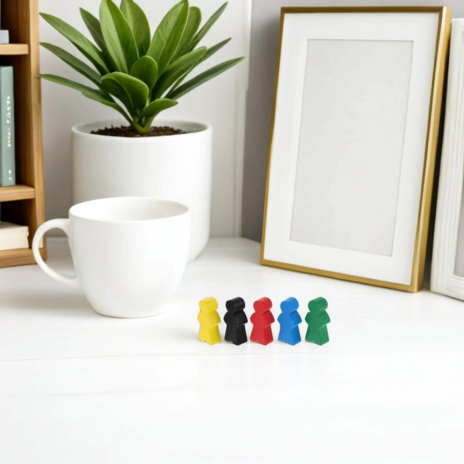 

100Pcs Colorful Wooden Meeples Game Tokens Small Chess Pieces for Strategy Board Games Portable Classroom