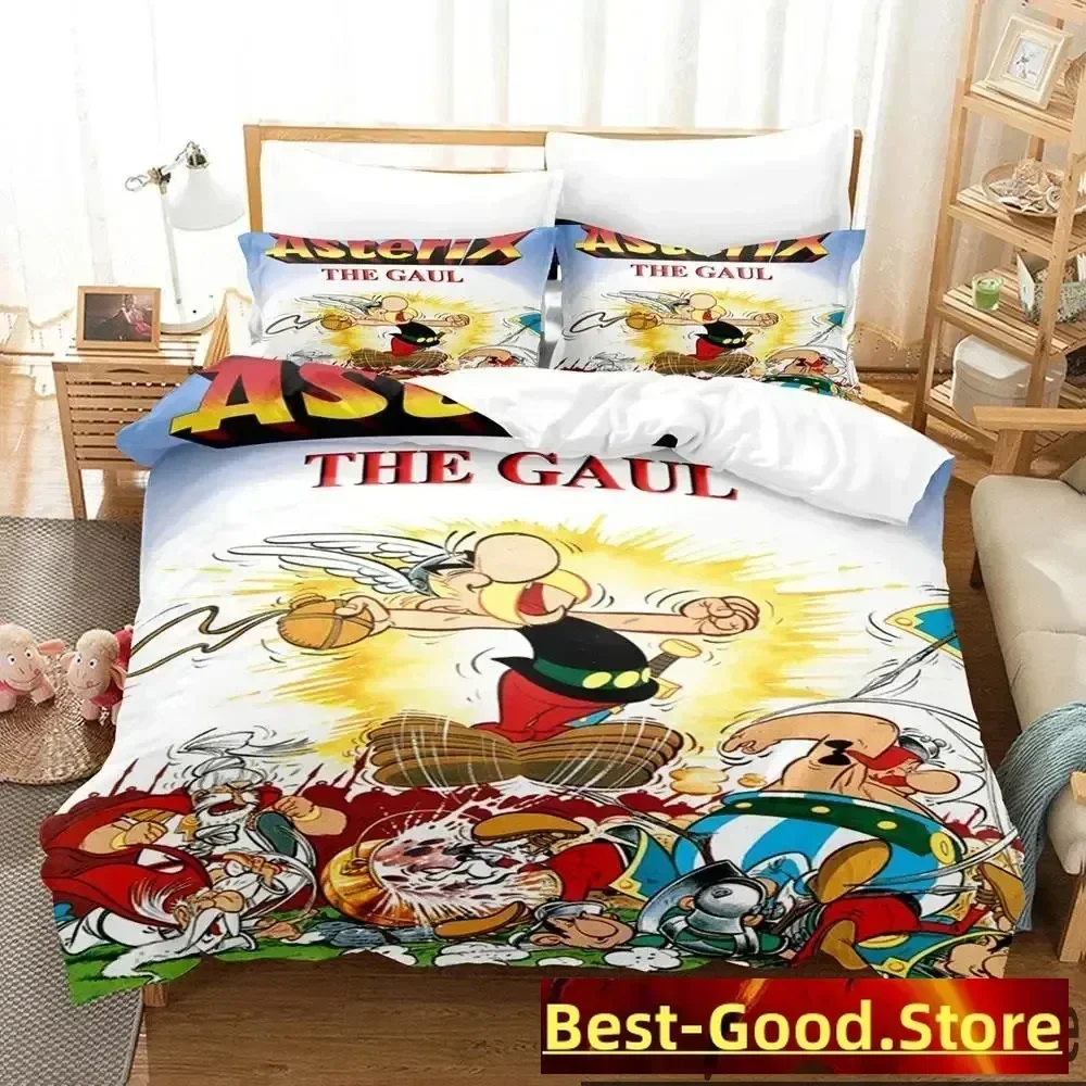 

3D Print Gaul Hero Asterix Bedding Set Duvet Cover Sheet Printed Bed Set Pillowcase Bed Full Queen King Size Comforter Bedroom
