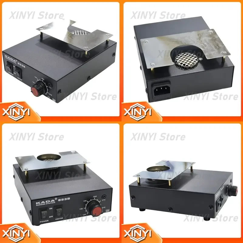 853B 220V 540W Preheating Station BGA Recovery for BGA PCB Preheating Heating Desoldering Hot Air Adjustable Air