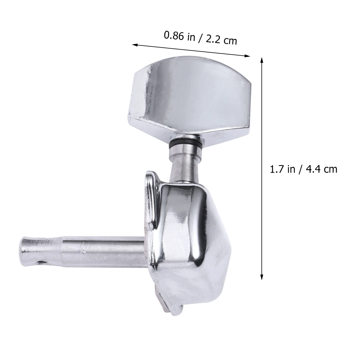 

6pcs Mini Square Head Semi-closed Vintage Style Guitar Machine Heads 3L Tuning Pegs for Guitar Bass (Silver)